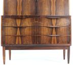 Erling Torvits Voor Klim Møbelfabrik Palissander Secretaire Bureau Kast Vintage Deens thumbnail 13