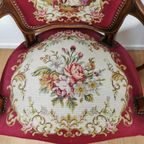 Set Brocante Vintage Franse Louis Xv Stoeltjes, Fauteuils Set Prijs thumbnail 13