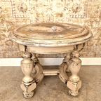 Hout Tafel In Roze / Vintage Look Salontafel/ Uniek Handbeschilderde Tafel thumbnail 4