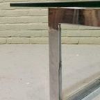 Vintage Chrome En Glas Bijzettafel Salontafel Sidetable thumbnail 16