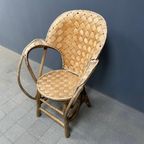 Gevlochten Volkskunst Houten Stoel thumbnail 9