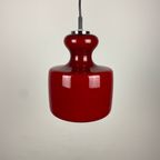 Cherry Red Glass Pendant Light By Peill And Putzler 1960 thumbnail 2