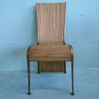 Rattan Vintage Eetkamerstoelen Unieke Set Van 6 thumbnail 4
