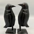 Set Vintage Metalen Pinguïns Zwart Handgemaakt thumbnail 13