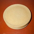 Vintage Grès Stoneware Breakfast Plates Or Dessert Plates * Set Of 6 thumbnail 11