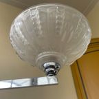 Lamp Hanglamp Art Deco 1930 Verchroomd Frans thumbnail 9