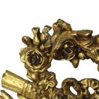 Grote Antieke Gouden Spiegel Met Kroon Klassiek Barok Frankrijk 118Cm thumbnail 5