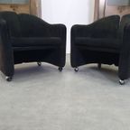 Vintage Eugenio Gerli Tecno "142" Fauteuils, Jaren 60, Italië Mobiel Corduroy thumbnail 13