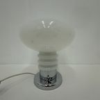 Vintage Space Age Table Lamp Opaline And Chrome , 1970’S thumbnail 2