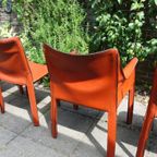 Mario Bellini Diner Chairs Cassina 1970’s Cab 412 & 413 thumbnail 15