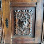 Antique Carved Wood Cabinet thumbnail 8