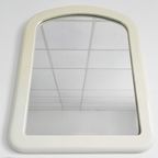 Vintage Space Age Spiegel Crème Wit Kunststof 1970’s thumbnail 5