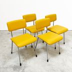 Vintage Gispen 1231 Stoelen, Opnieuw Bekleed Met Leer. thumbnail 2