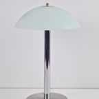 Vintage Mushroom Tafellamp Glas Rvs Chroom ‘60 Mid Century thumbnail 7