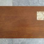 Mid-century Side Table With Ceramic Decoration thumbnail 3