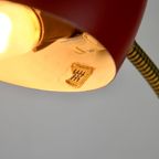 Fm Design Denmark - Red Desklamp - Scandinavian Design - Brass Neck thumbnail 6