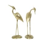 Grote Koperen Kraanvogels Reigers Beeld Messing Vintage 36Cm thumbnail 3