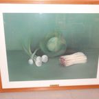 Denise Esteban "La Botte D'Asperges" Pastel Op Papier. thumbnail 3