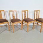 Set 4 Art Deco Eetkamerstoel Jaren 30 Stoelen Vintage Stoel thumbnail 10