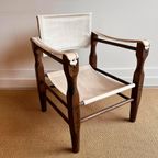 Mid Century Safari Stoel Fauteuil Vintage thumbnail 2