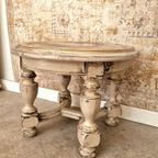 Hout Tafel In Roze / Vintage Look Salontafel/ Uniek Handbeschilderde Tafel thumbnail 2