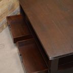 Salontafel Massief Eiken Donker Rechthoekig thumbnail 6