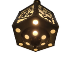 Antiek Ajour Gezaagd Messing Hanglamp thumbnail 10