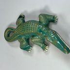 Groot Vintage Keramieken Beeld Van Krokodil, Italie 1970's thumbnail 9