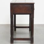 Antiek Engels Eikenhouten Dressoir/ Side Table Uit Eind 18e Eeuw Met Mooie Originele Details thumbnail 3