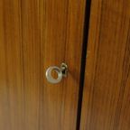 Vintage Mid Century Highboard Kast Lade En Deuren Teak Fineer 200Cm thumbnail 6