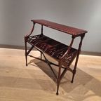 Mahogany Side Table For Books And Lps thumbnail 8
