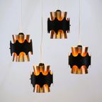 4 Scandinavische Designlampen Uit De Jaren 50 | Koperzwarte Stijl | Lamp Uit De Jaren 60 | Jo Ham thumbnail 6