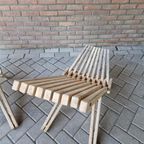 Set 2 Lounge Fauteuils Lattenbank Ligstoelen Tuinstoelen thumbnail 12