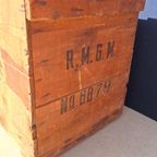 Vintage Kist, Rode Kruis Houten Leverings Kist, Kistje thumbnail 7