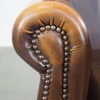 Donkerbruine Rundleren Engelse Stijl Fauteuil/armchair Met Een Robuuste Uitstraling thumbnail 12