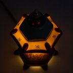 Elka Gdr Vintage Porseleinen Parfumlamp Pagode Met Japanse Voorstelling thumbnail 6