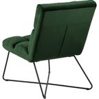 Zaragoza Fauteuil Fluweel - Groen Met Zwarte Poten thumbnail 6