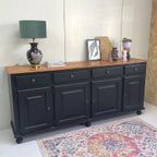 Restyle Dressoir Zwart & Hout Massief Hout thumbnail 3