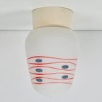 Vintage Plafondlamp Melkglas Kap Mid Century Design ‘60 Lamp thumbnail 2