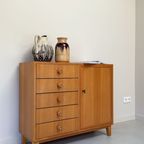 Vintage Houten Kast Met 5 Lades En 1 Deurtje thumbnail 6