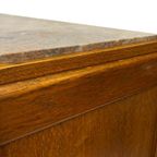 Art Deco Dressoir Kast Jaren 30 Met Marmeren Blad Design thumbnail 7