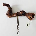 Vintage Franse Laurent Siret Kurkentrekker 1 Wortelhout Wijnrank 1930’s thumbnail 2