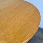 Vintage Ronde Uitschuifbare Eettafel, Licht Eiken. thumbnail 16