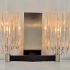 Vintage Wandlamp Chroom Glas Design Lamp ‘60 Mid Century thumbnail 2