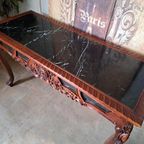 Grote Sidetable, Haltafel, Wandconsole Met Marmeren Blad thumbnail 4