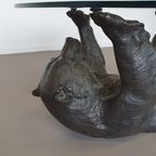 Well Detailed Bronze Bear Coffee Table Frame. thumbnail 15