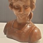 Kunsthars Buste Borstbeeld Jonge Vrouw Genummerd thumbnail 10