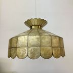 Vintage Mother Of Pearl Hanging Lamp 1970S thumbnail 4