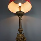 Rijkelijk Versierde Goud Kleurige Grote Lamp thumbnail 4