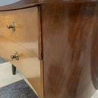 Small Kidney Shaped Cabinet With Glass On Top 1960S thumbnail 9